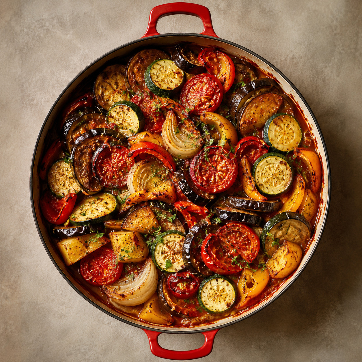 Traditional Briam (Greek Roasted Vegetables)