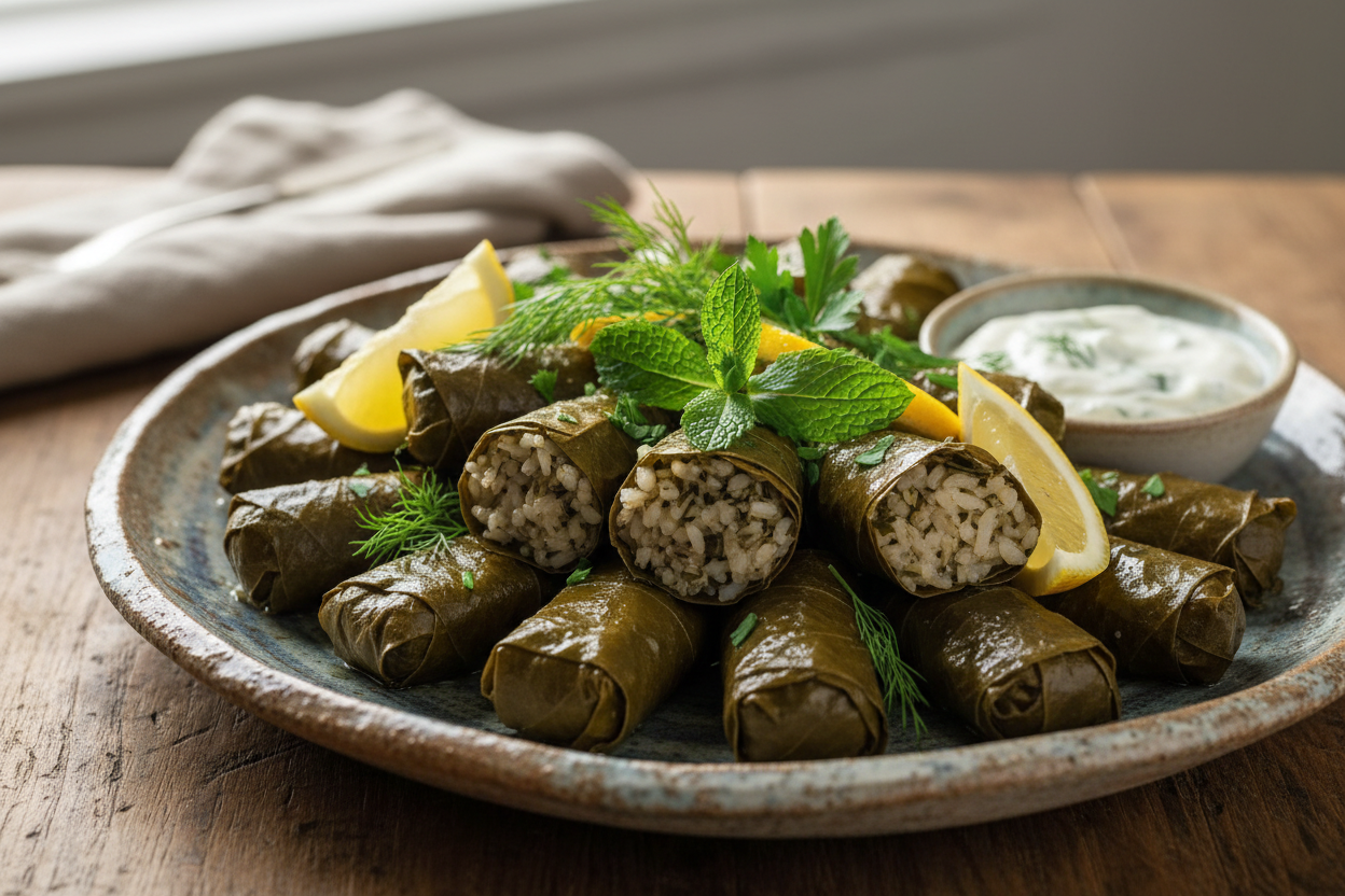 3 course Cooking class - Lamb Giouvetsi-Dolmades