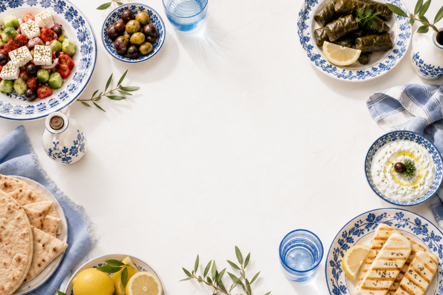 Emilys Greek Kitchen Flatlay Table 