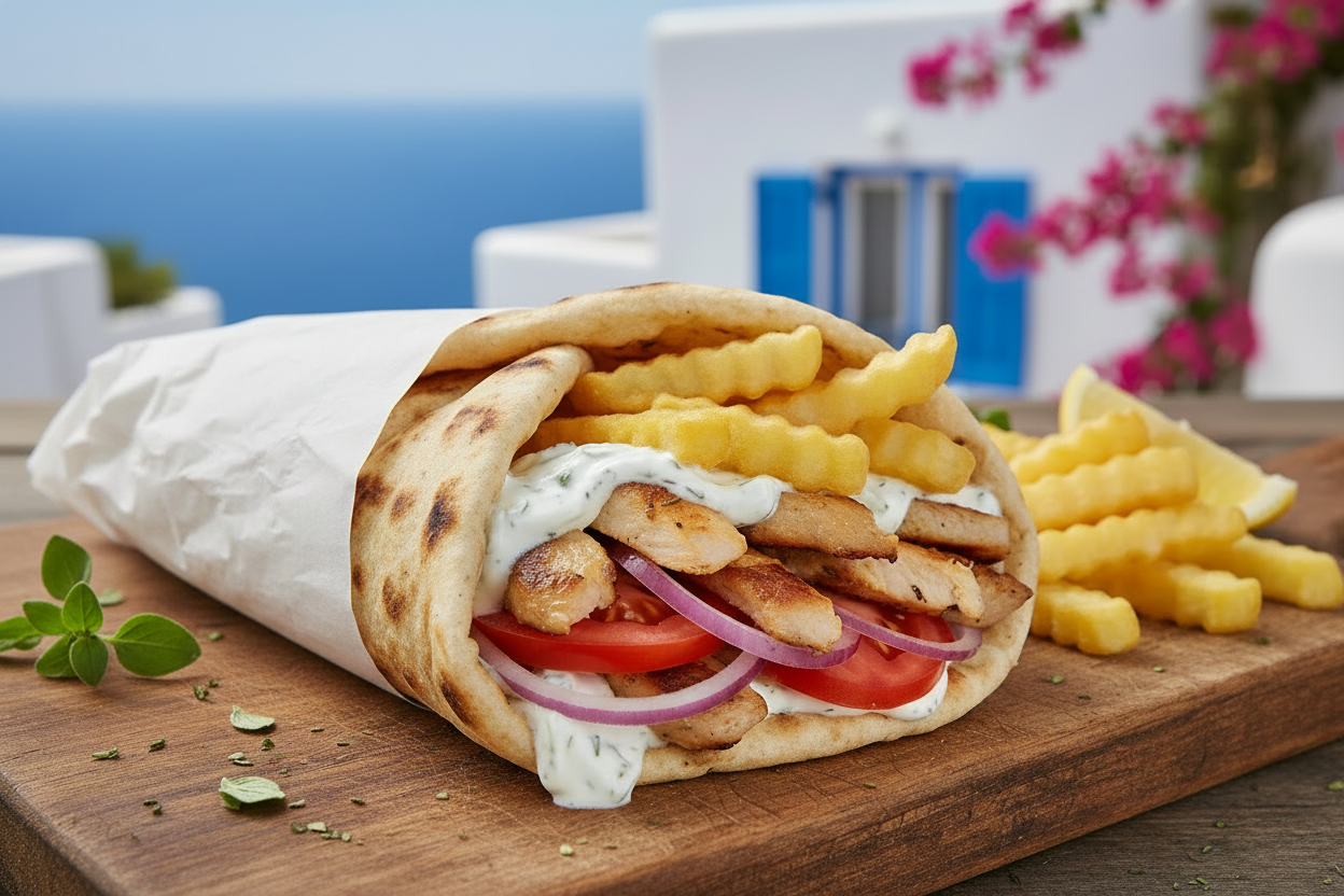 3 course Cooking class - Gyros souvlaki Pork and Chicken